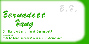 bernadett hang business card